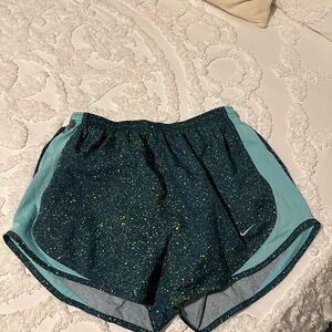 Nike Blue and Black Athletic Shorts Lightweight Elastic Waist